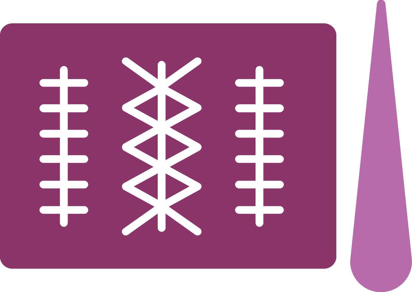 Stitches Glyph Two Colour Icon vector