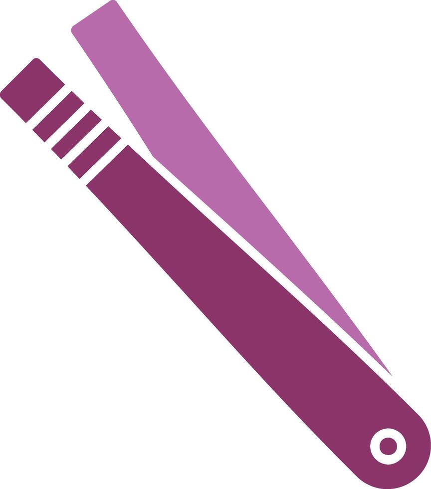 Tweezer Glyph Two Colour Icon vector