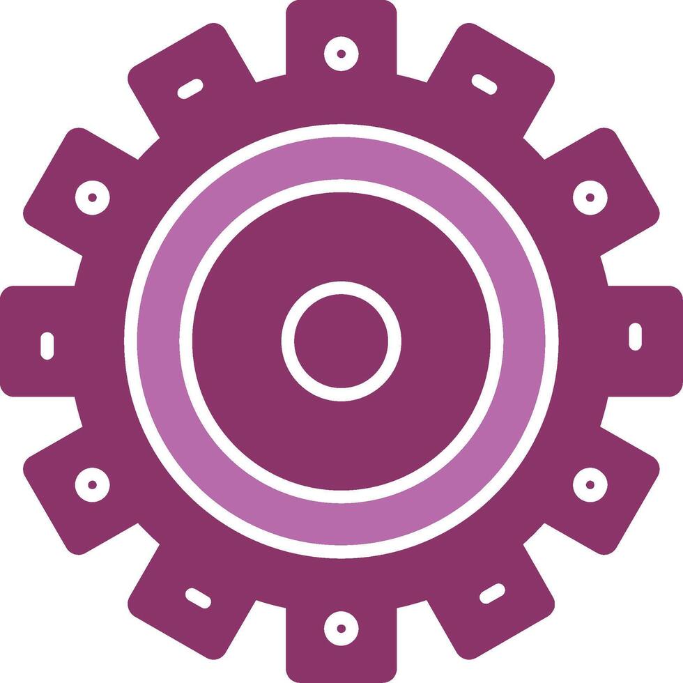 Setting Glyph Two Colour Icon vector