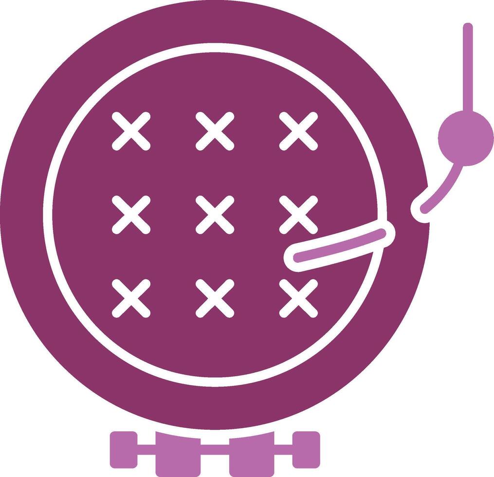 Cross Stitch Glyph Two Colour Icon vector
