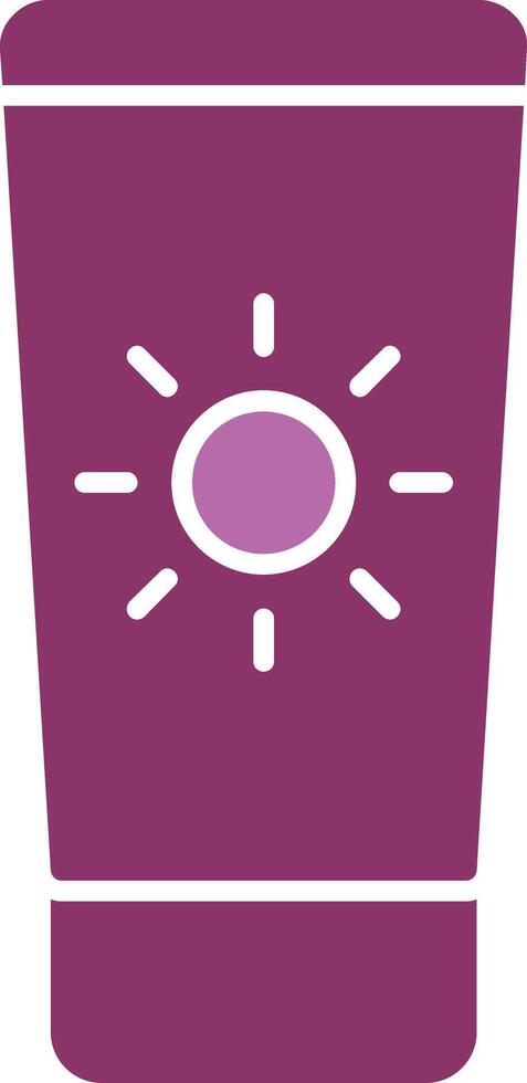 Sun Cream Glyph Two Colour Icon vector
