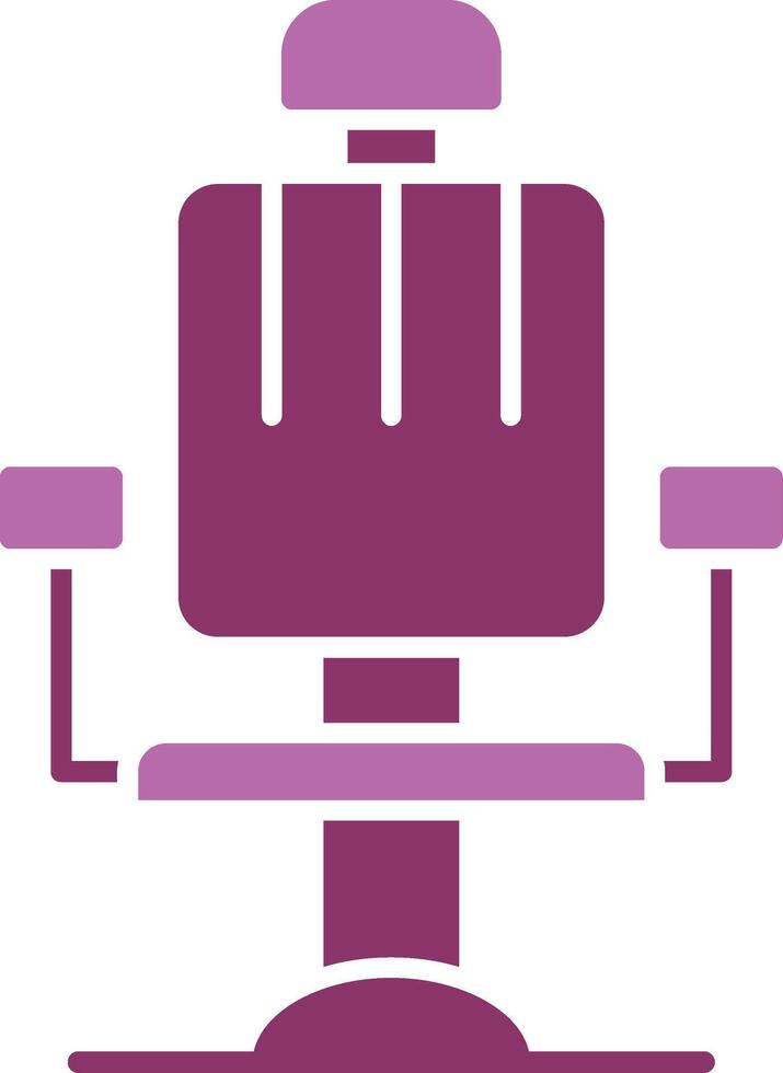 Barber Chair Glyph Two Colour Icon vector