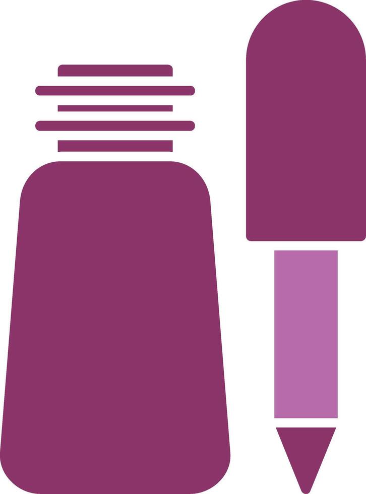 Eyeliner Glyph Two Colour Icon vector