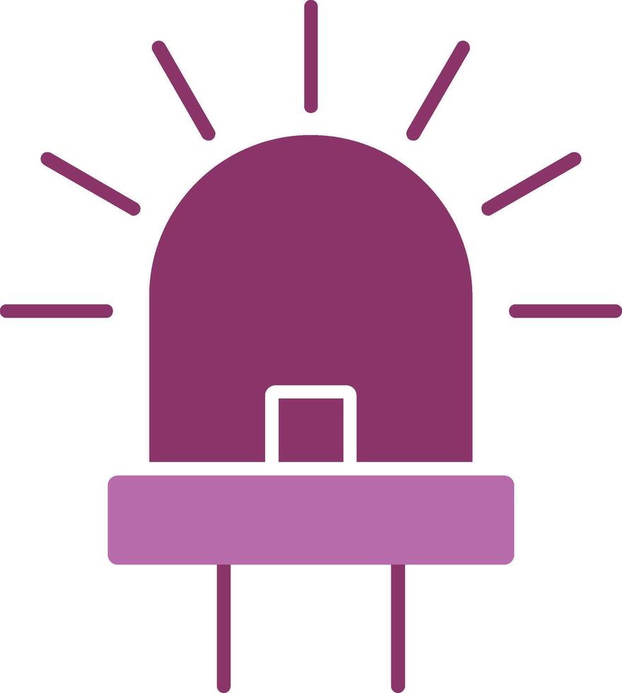 Led Glyph Two Colour Icon vector