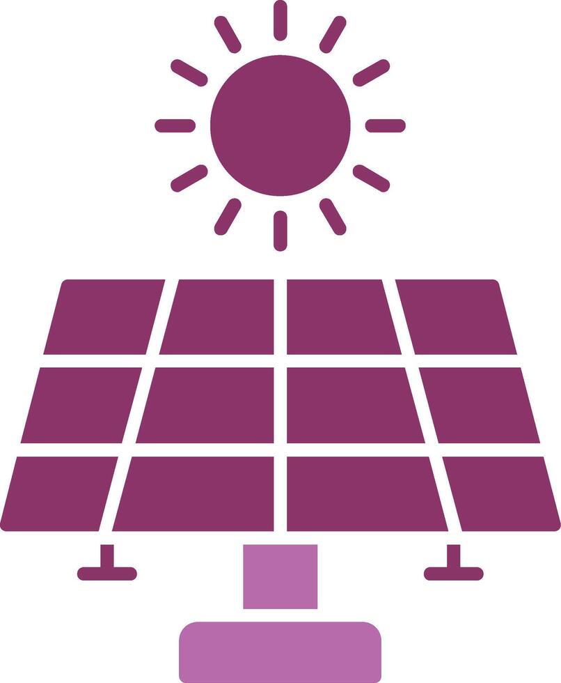 Solar Energy Glyph Two Colour Icon vector