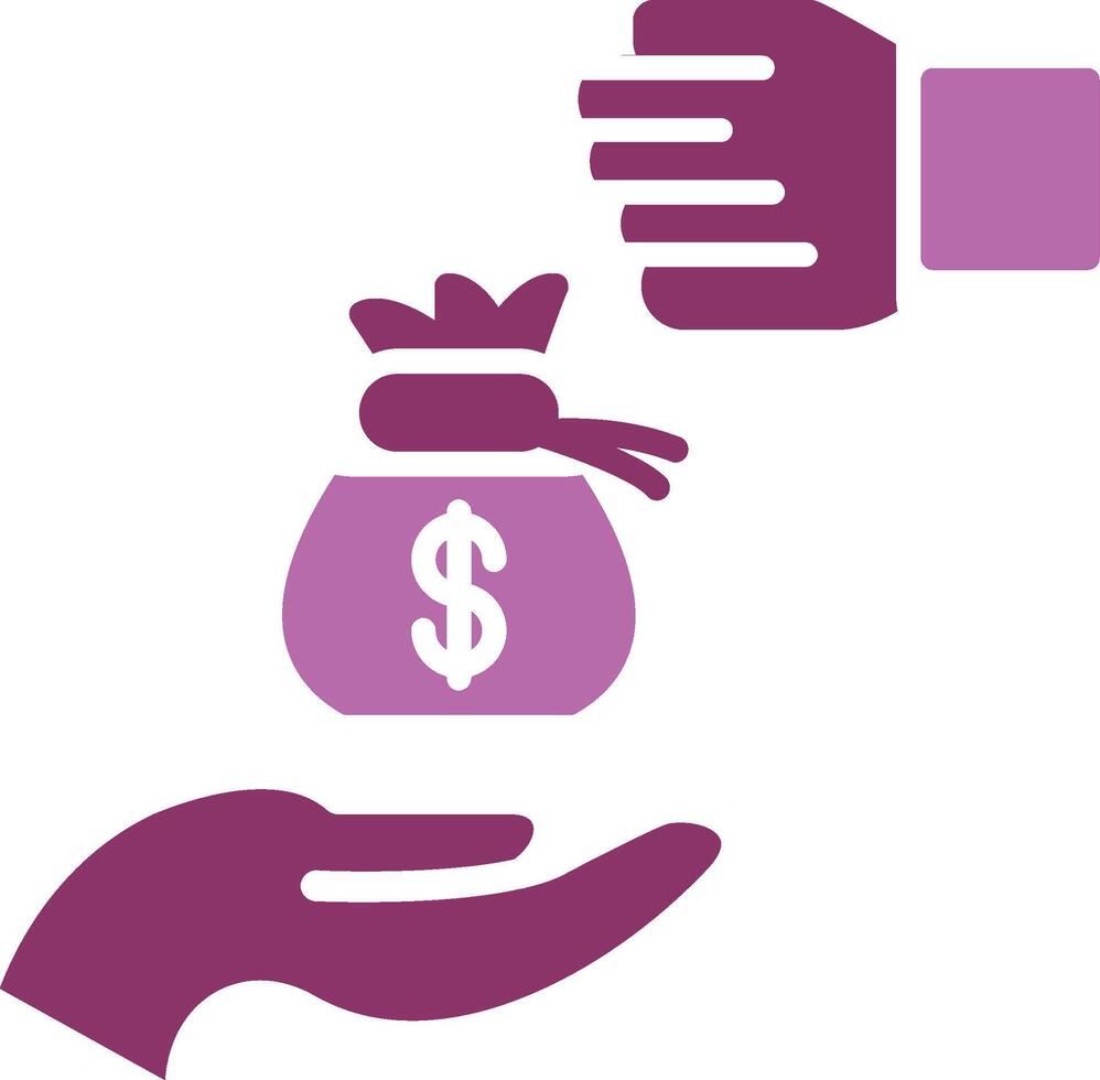 Bribery Glyph Two Colour Icon vector