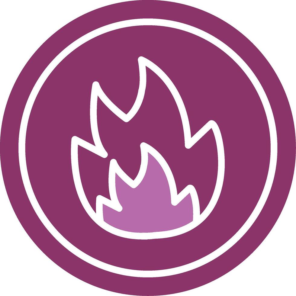 Fire Glyph Two Colour Icon vector