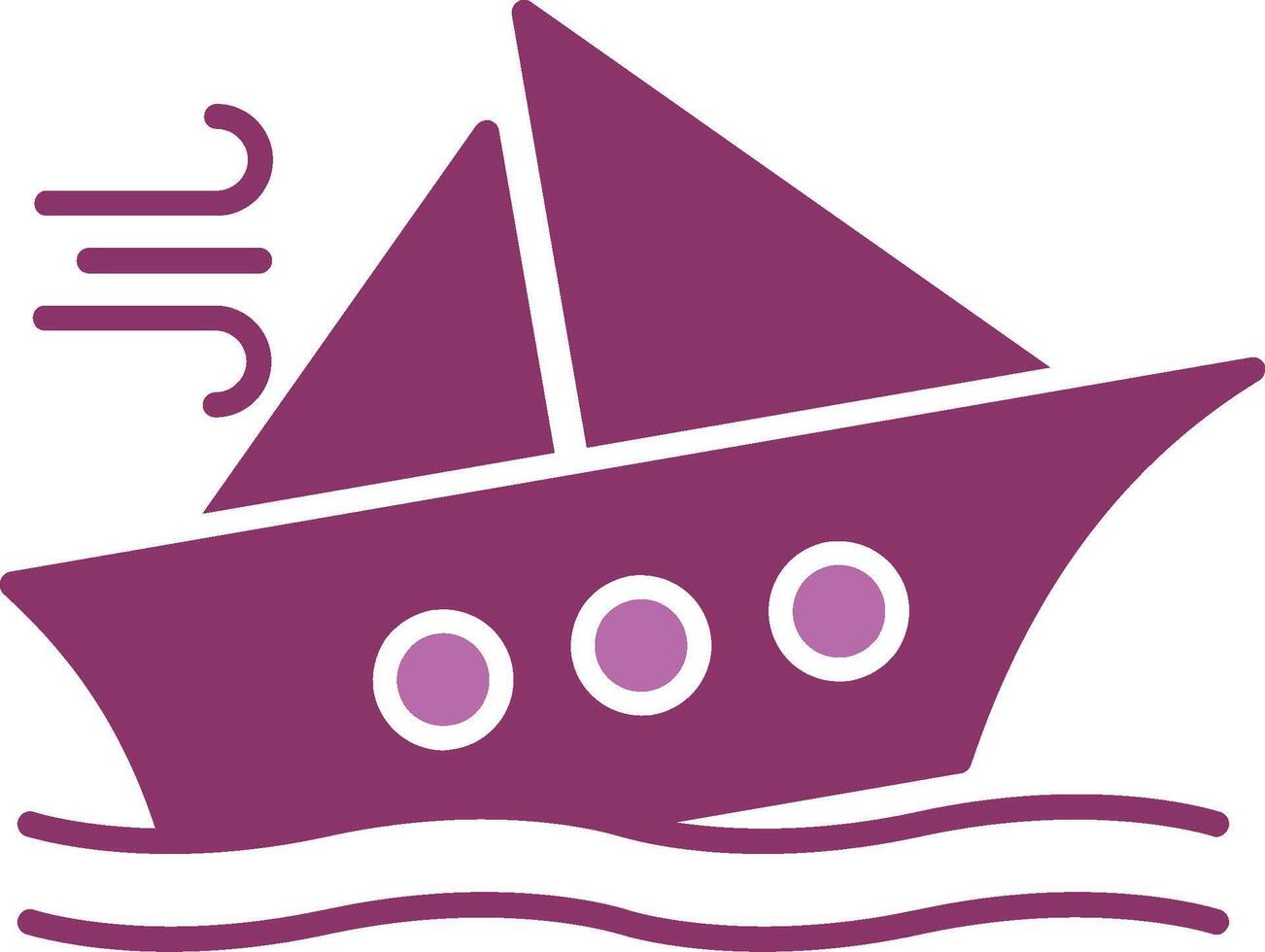 Shipwreck Glyph Two Colour Icon vector