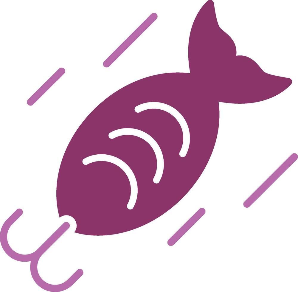 Bait Glyph Two Colour Icon vector