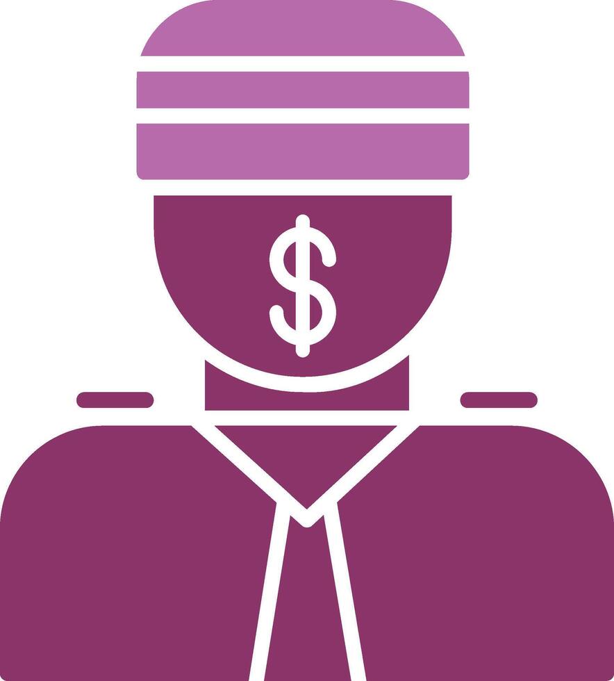Bribe Glyph Two Colour Icon vector