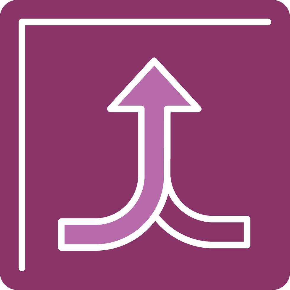 Split Glyph Two Colour Icon vector
