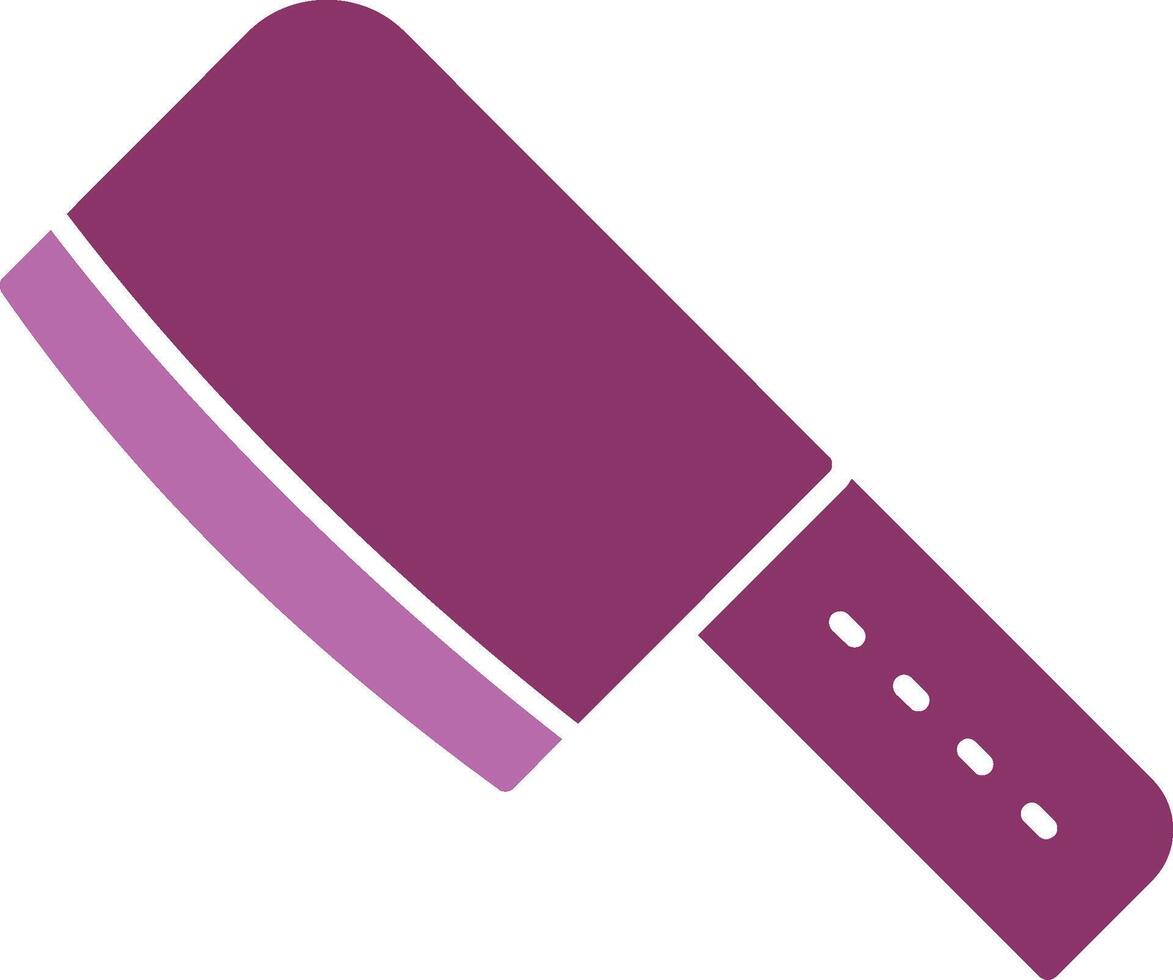 Cleaver Glyph Two Colour Icon vector