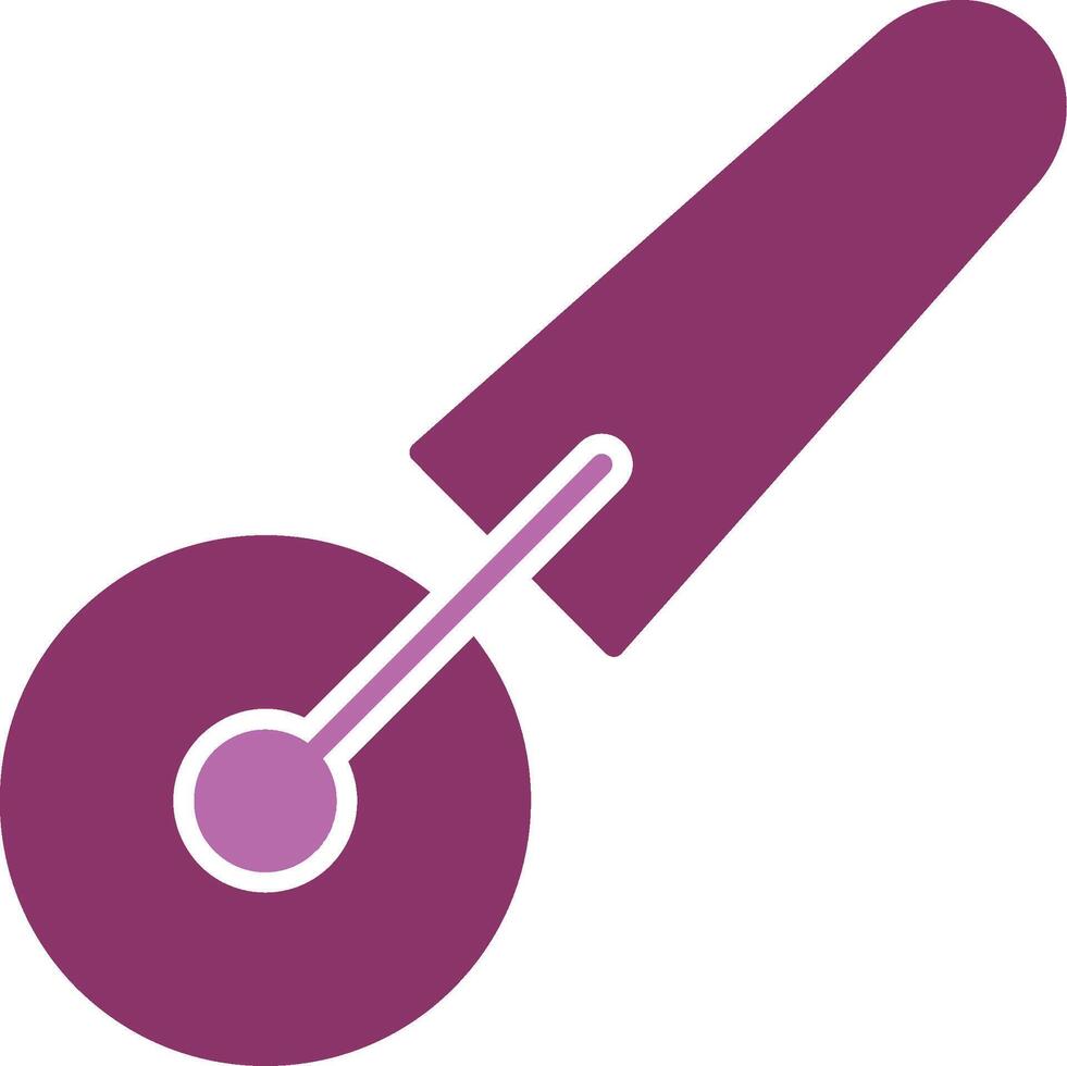 Pizza Cutter Glyph Two Colour Icon vector