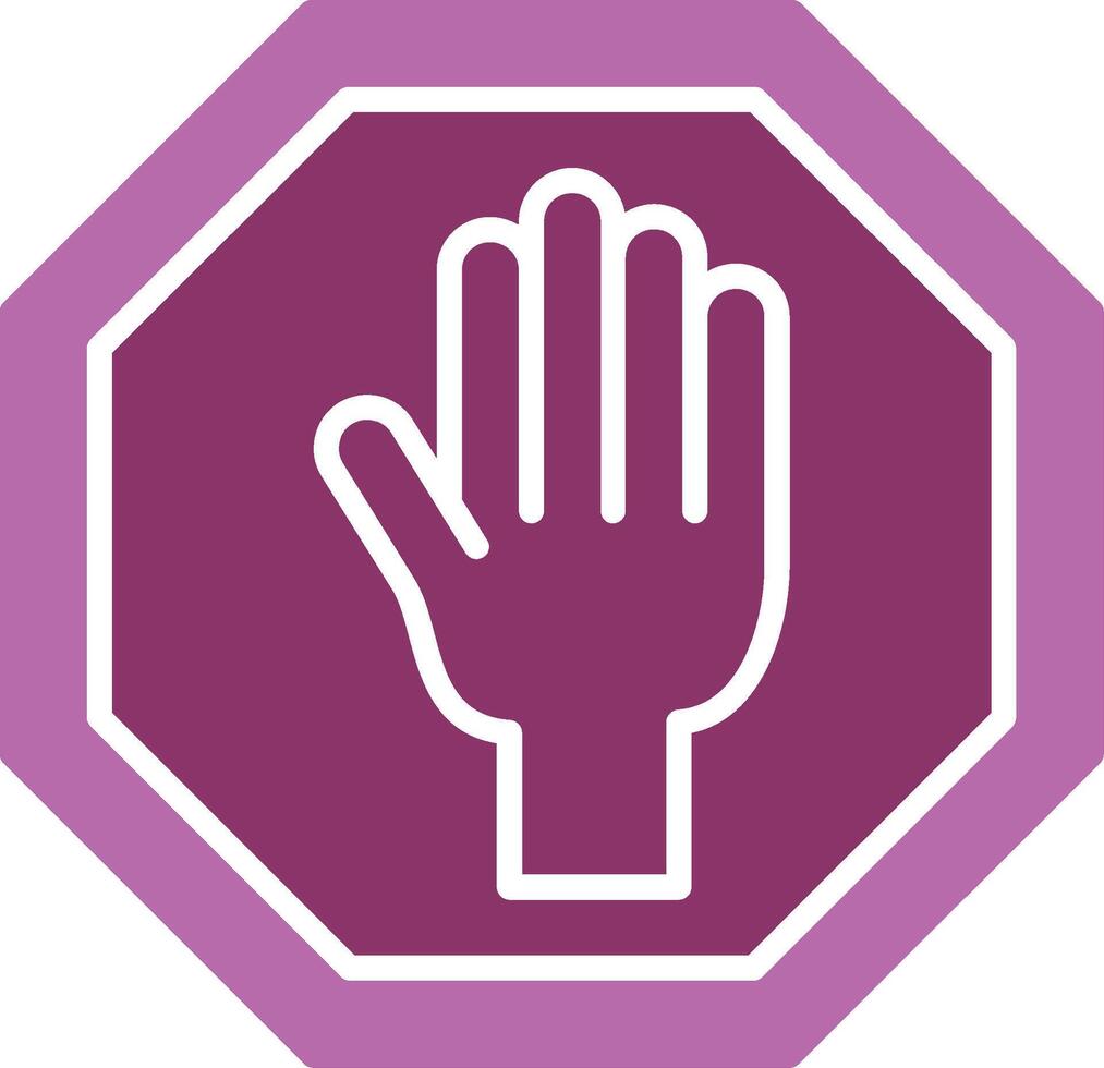 Stop Glyph Two Colour Icon vector