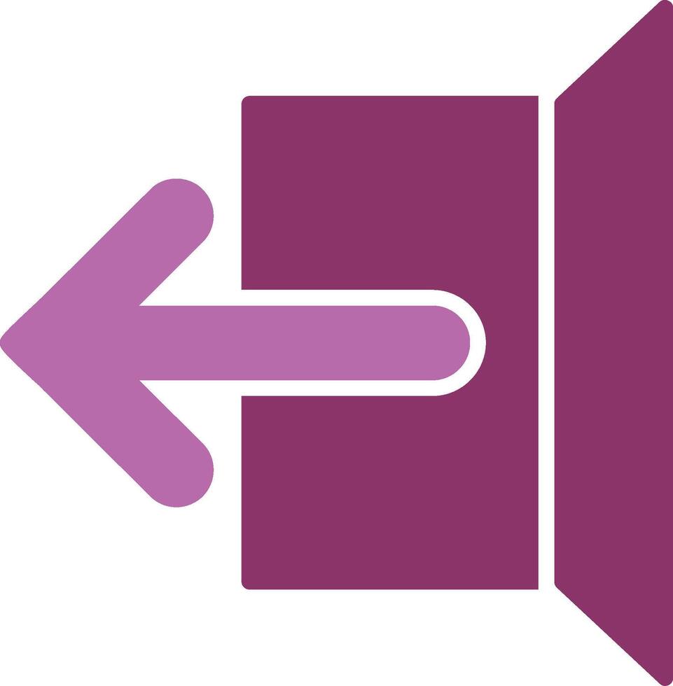 Logout Glyph Two Colour Icon vector