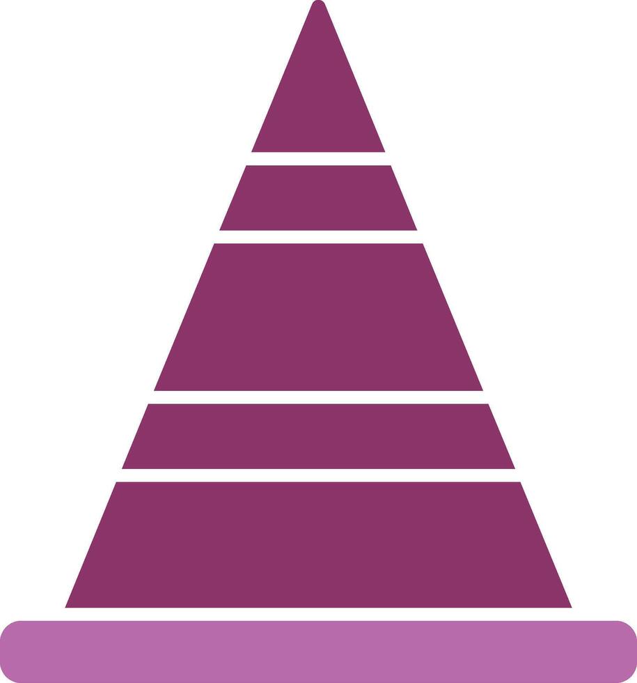 Cone Glyph Two Colour Icon vector