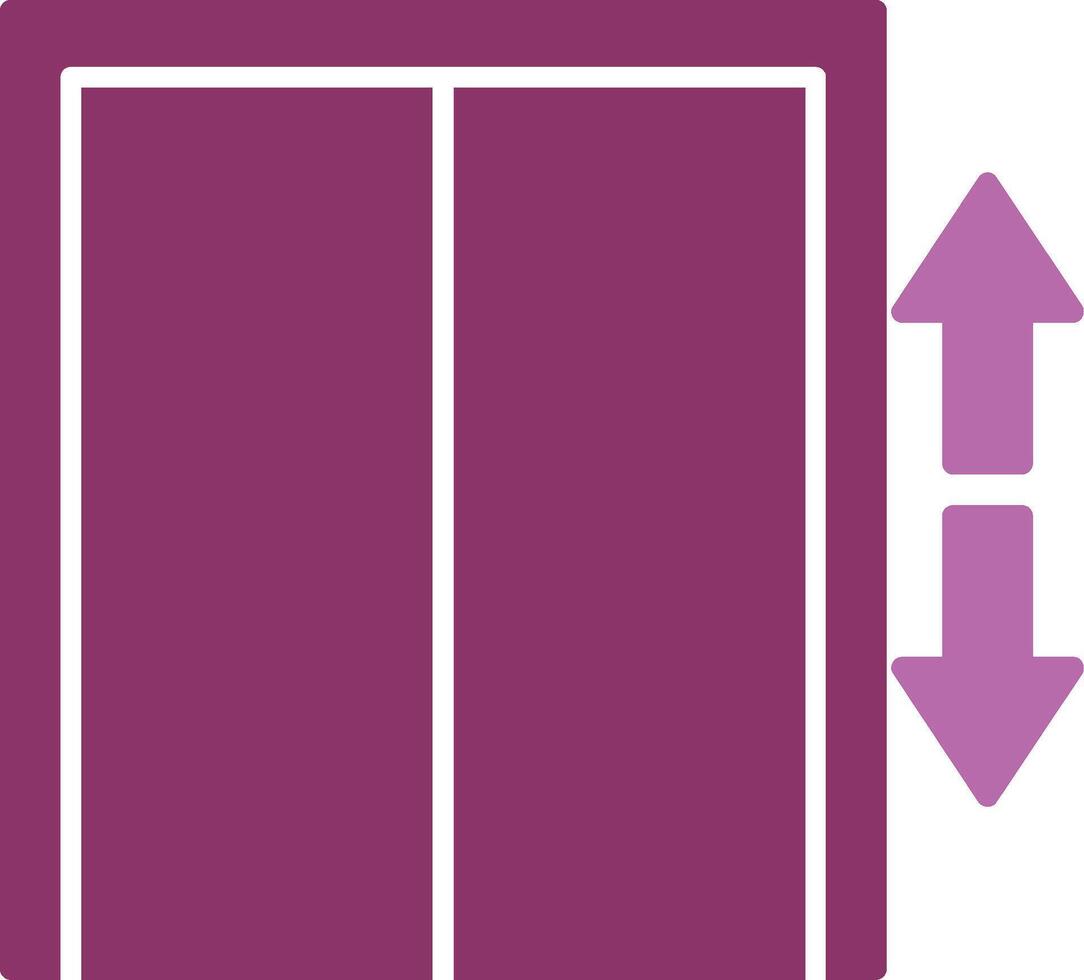 Lift Glyph Two Colour Icon vector