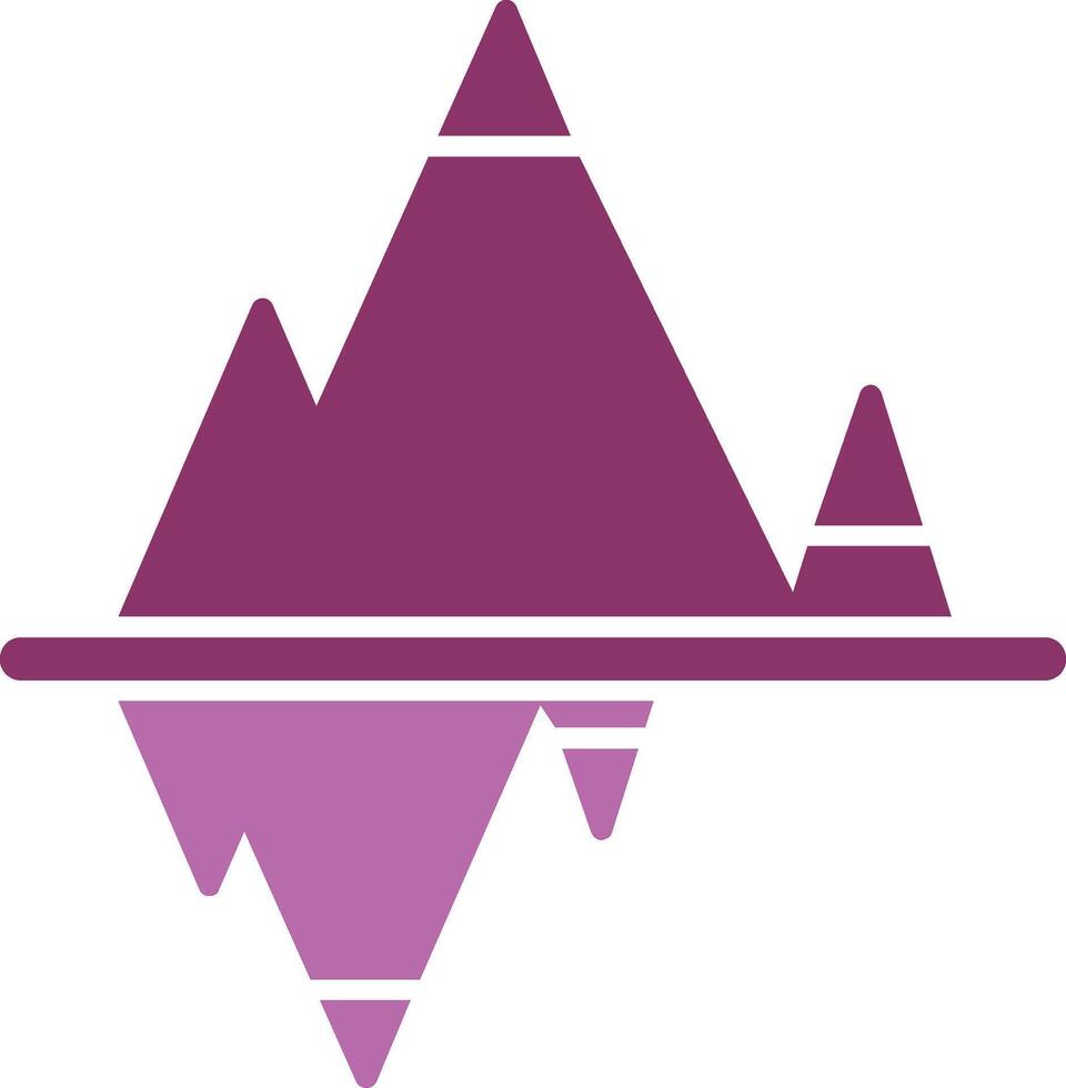 Glacier Glyph Two Colour Icon vector