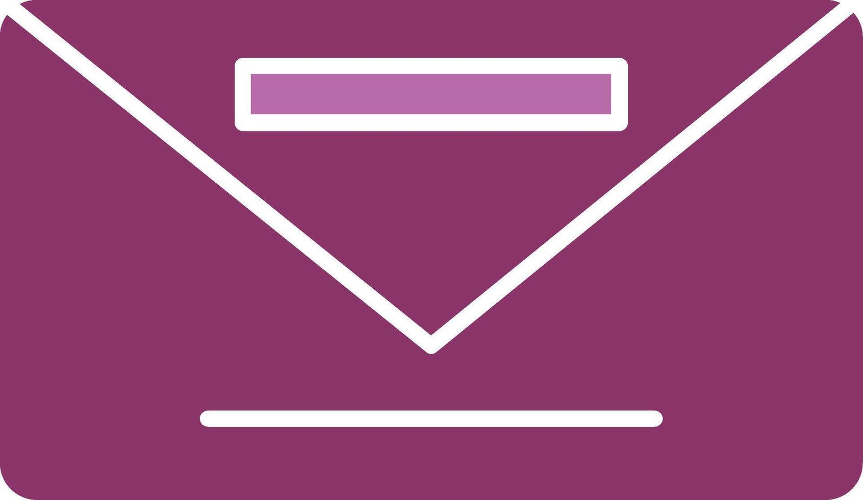 Envelope Glyph Two Colour Icon vector
