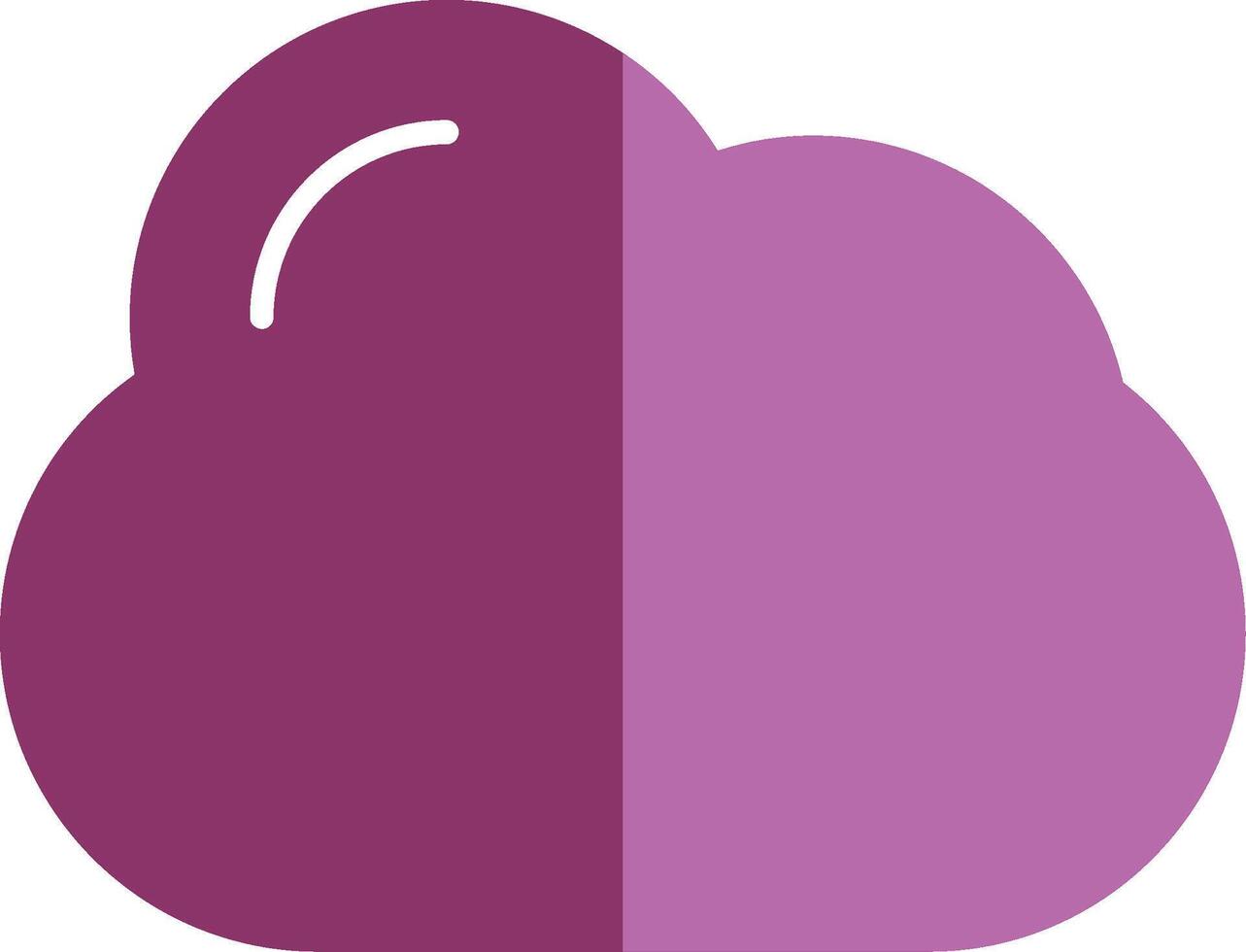 Cloud Glyph Two Colour Icon vector