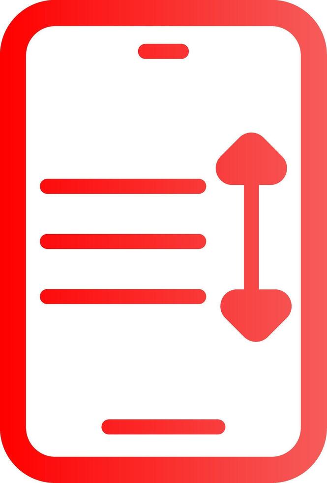 Glyph red Gradient Design vector