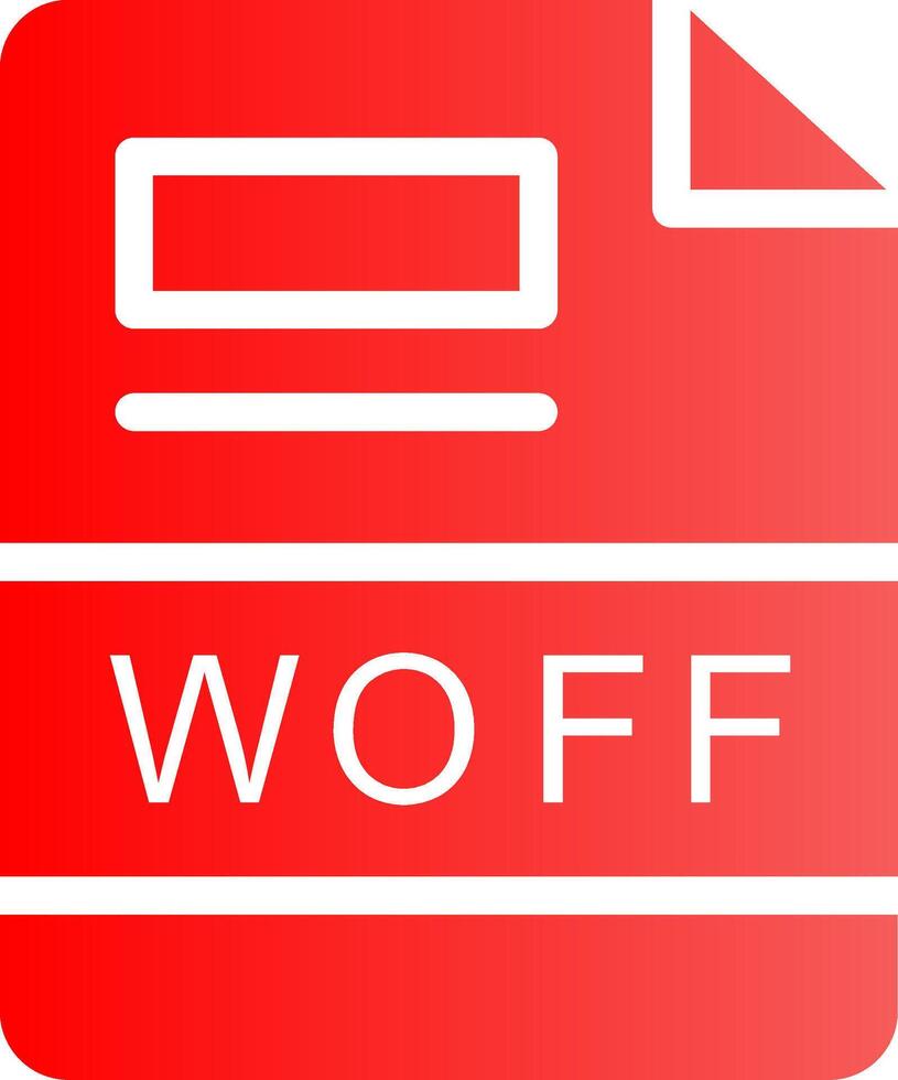 WOFF Creative Icon Design vector