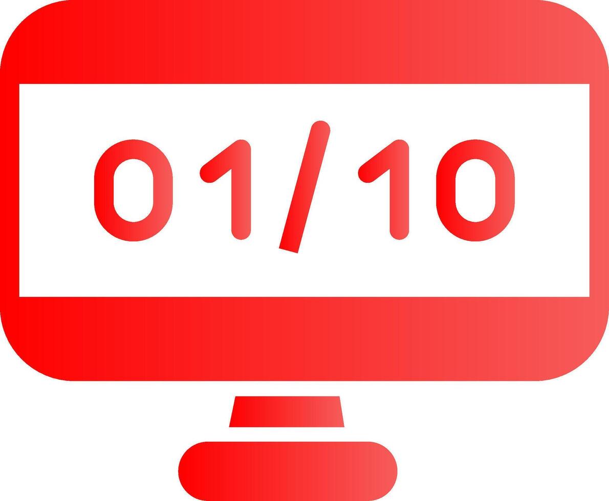 Binary Code Creative Icon Design vector