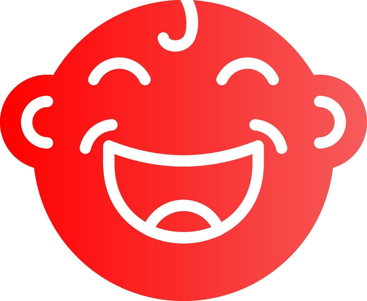 Glyph red Gradient Design vector