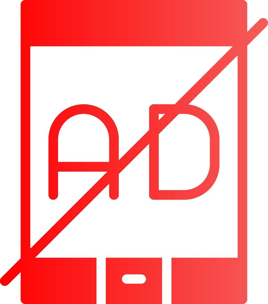 No Ad Creative Icon Design vector