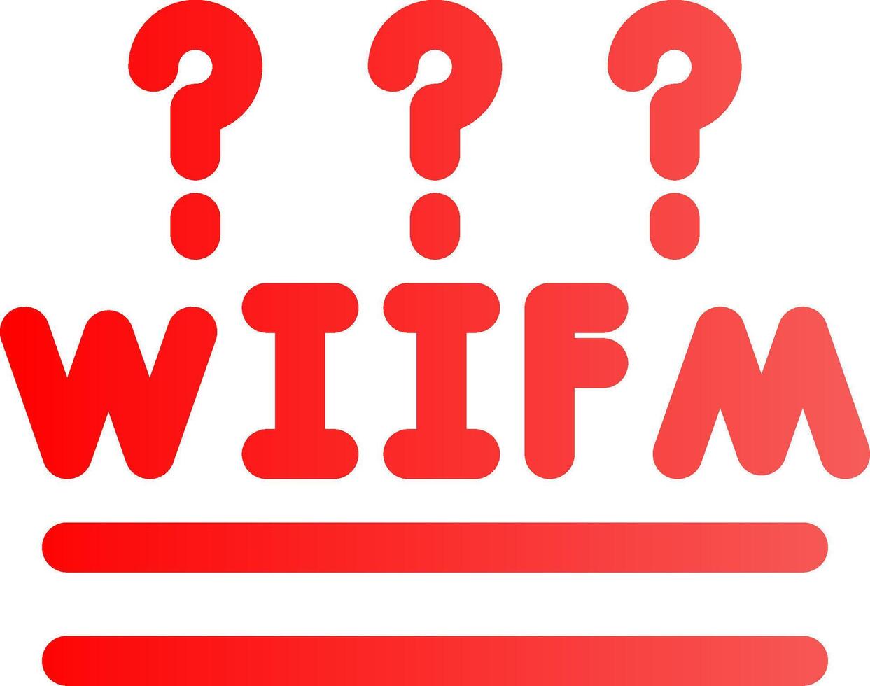 WIIFM Creative Icon Design vector