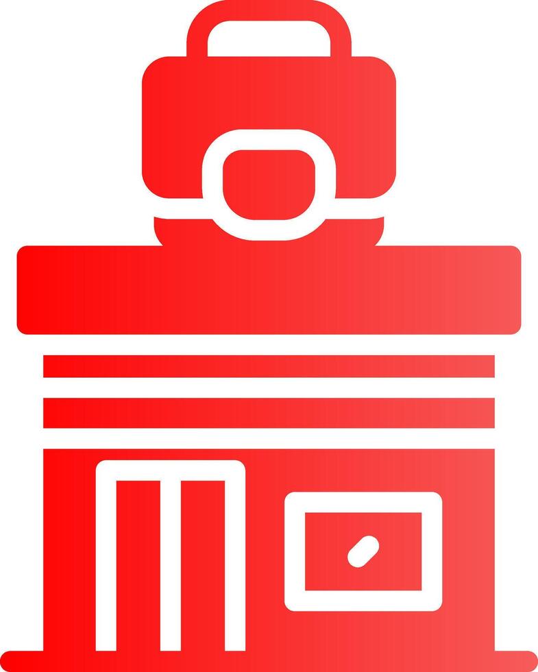 Glyph red Gradient Design vector