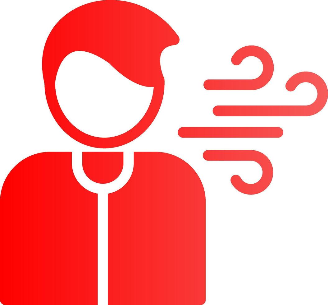 Shortness of Breath Creative Icon Design vector