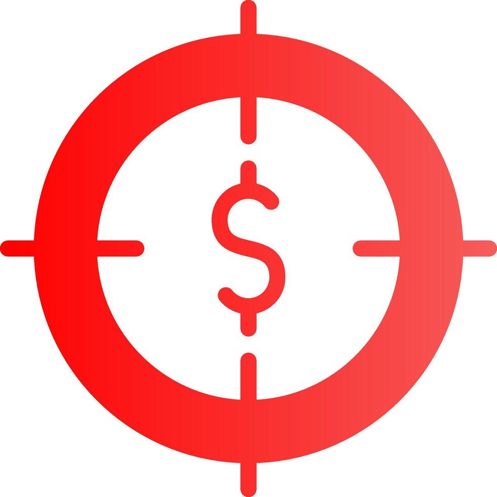 Glyph red Gradient Design vector