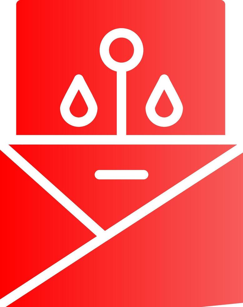 Glyph red Gradient Design vector