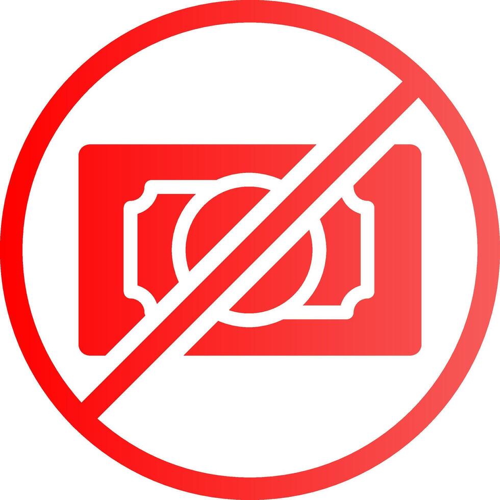 No Money Creative Icon Design vector