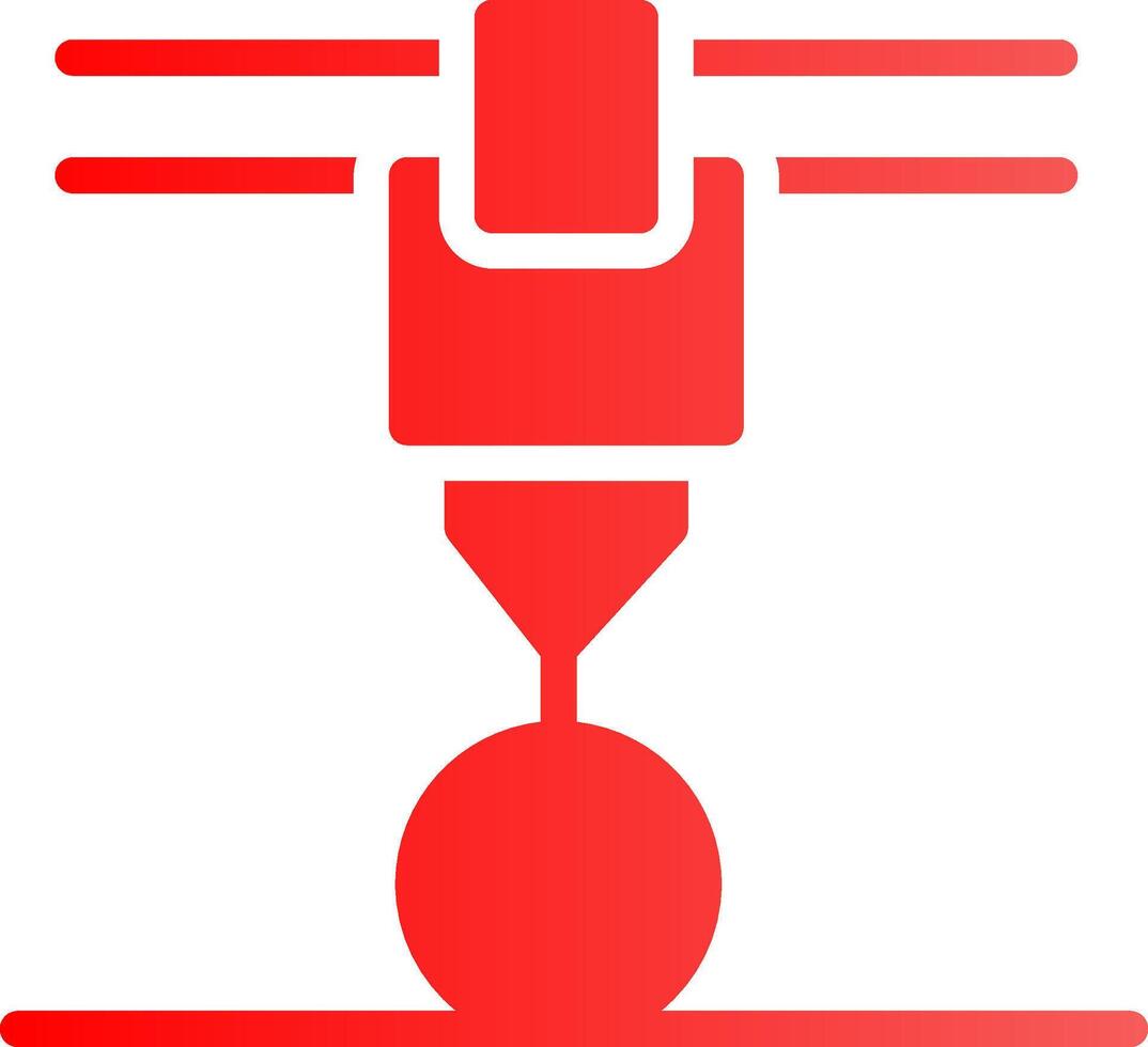 3d Printer Creative Icon Design vector