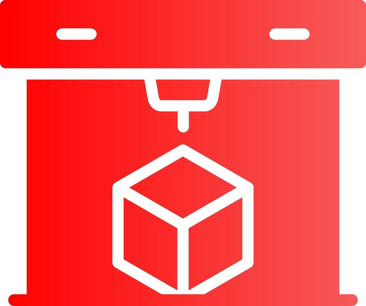 3D Printing Creative Icon Design vector