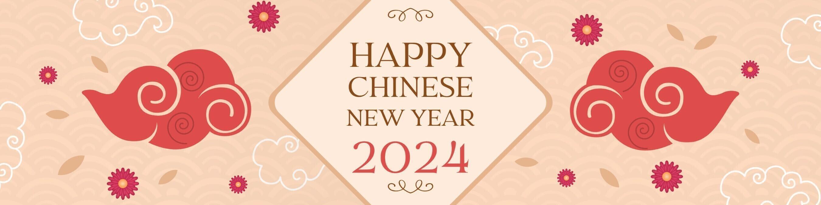 Chinese New Year Greeting Linkedin Banner template