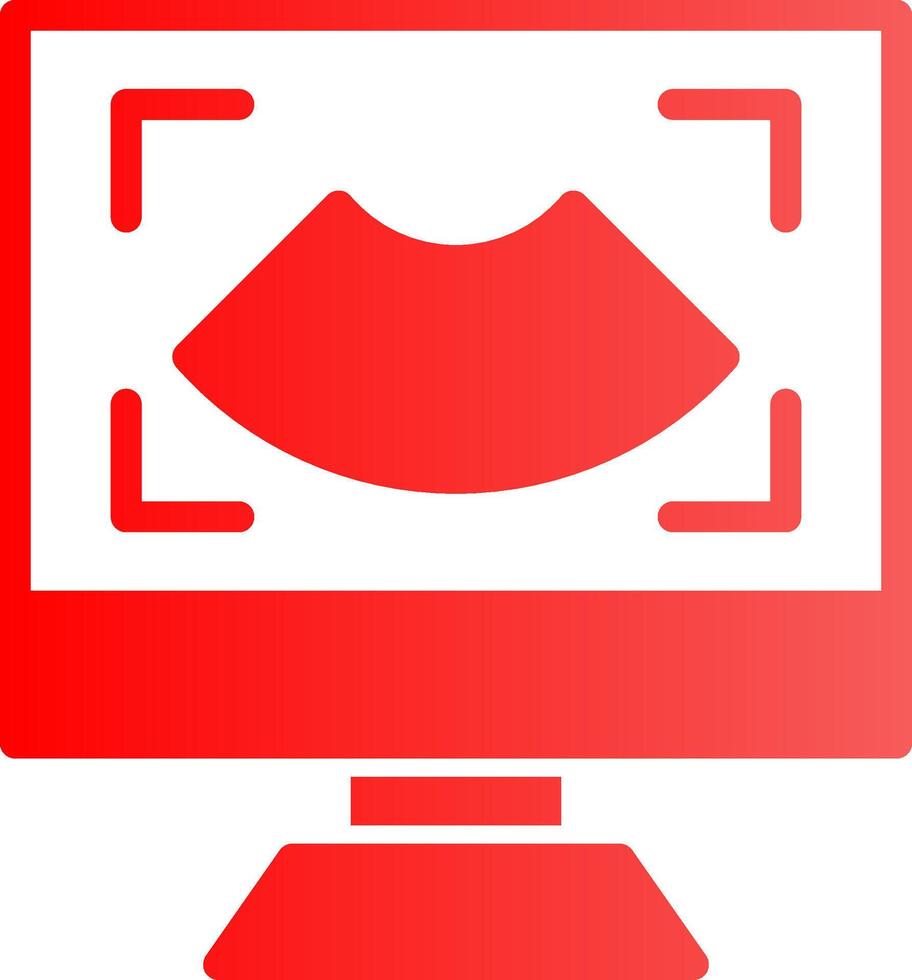 Glyph red Gradient Design vector