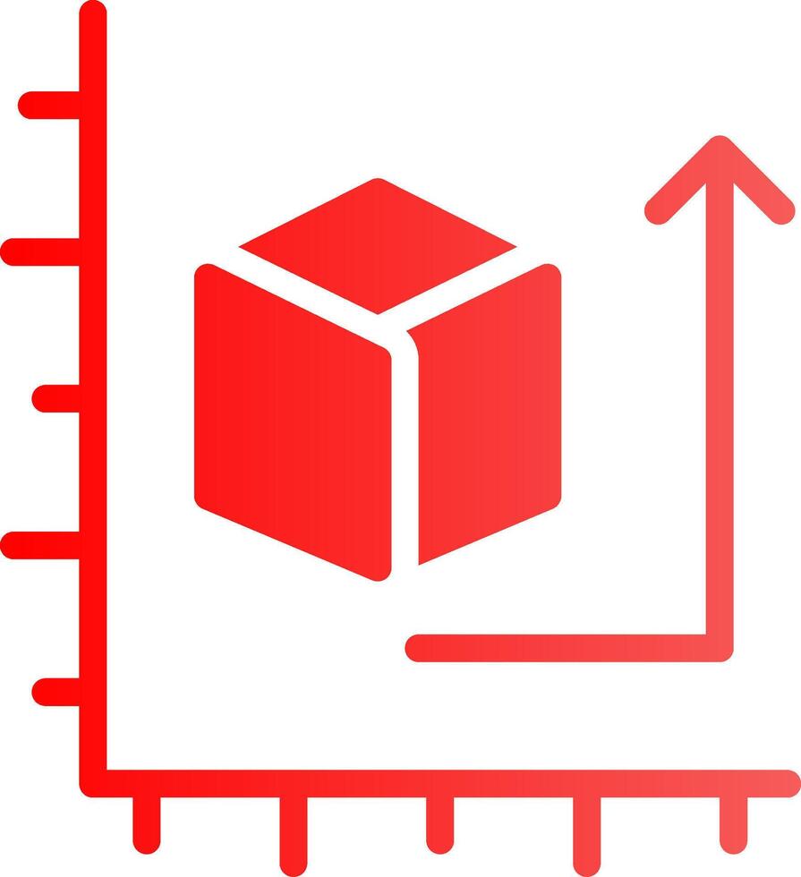 Glyph red Gradient Design vector