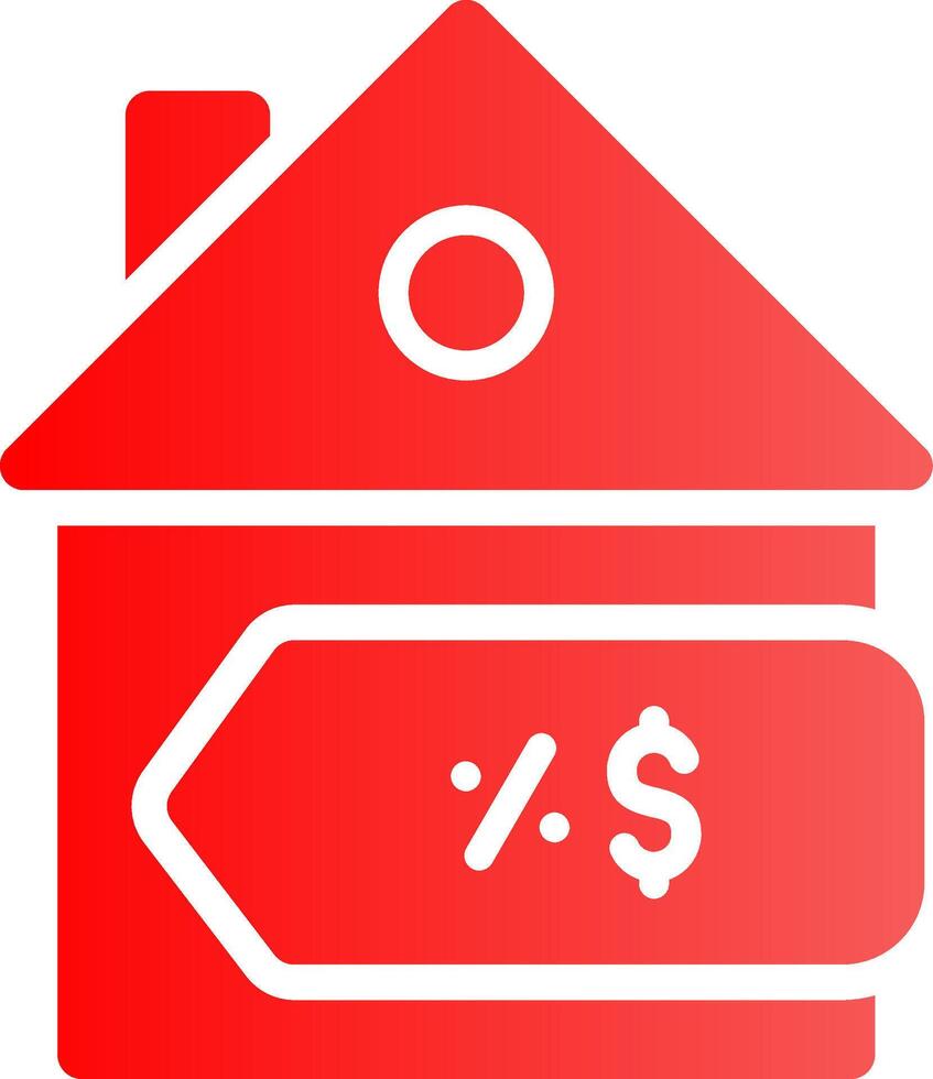 House Sale Creative Icon Design vector