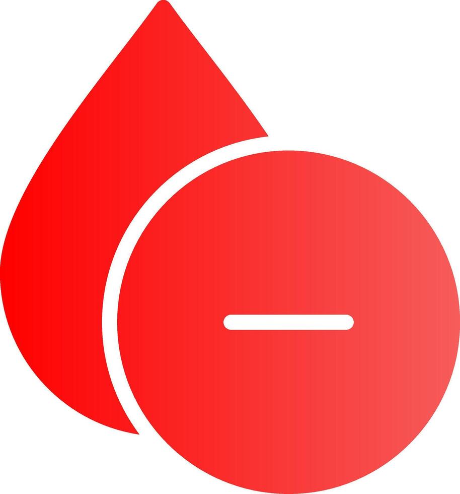 Glyph red Gradient Design vector