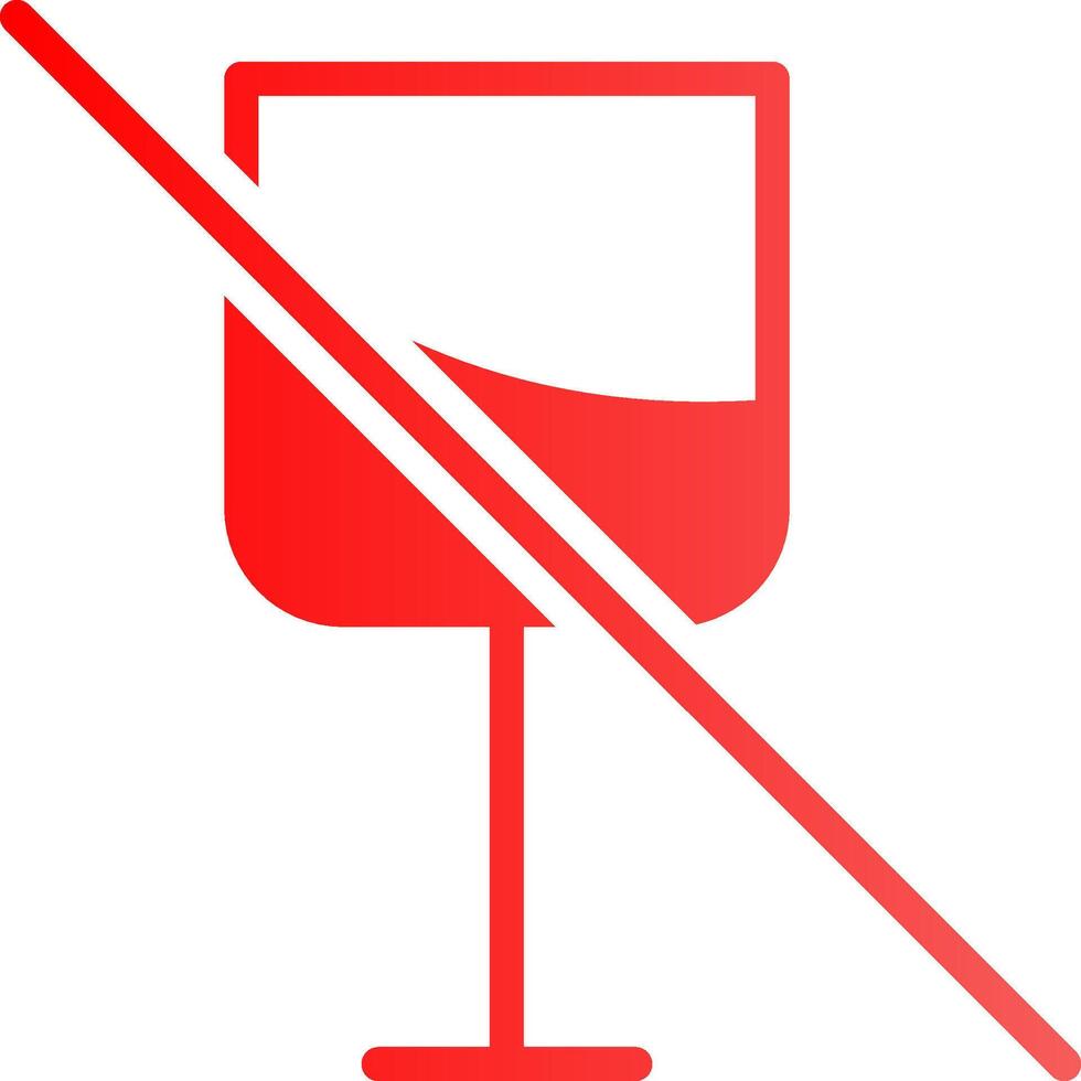 No Wine Creative Icon Design vector