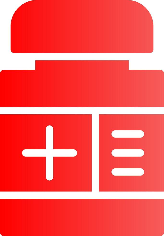 Glyph red Gradient Design vector