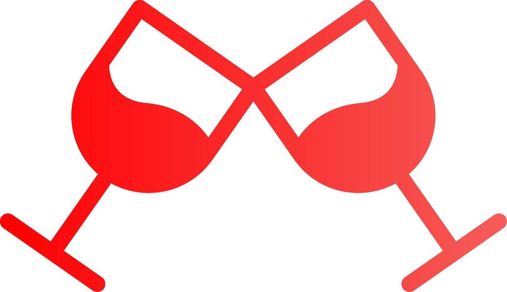 Glyph red Gradient Design vector