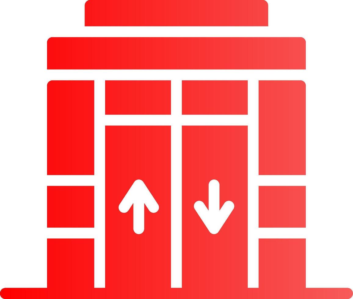 Glyph red Gradient Design vector