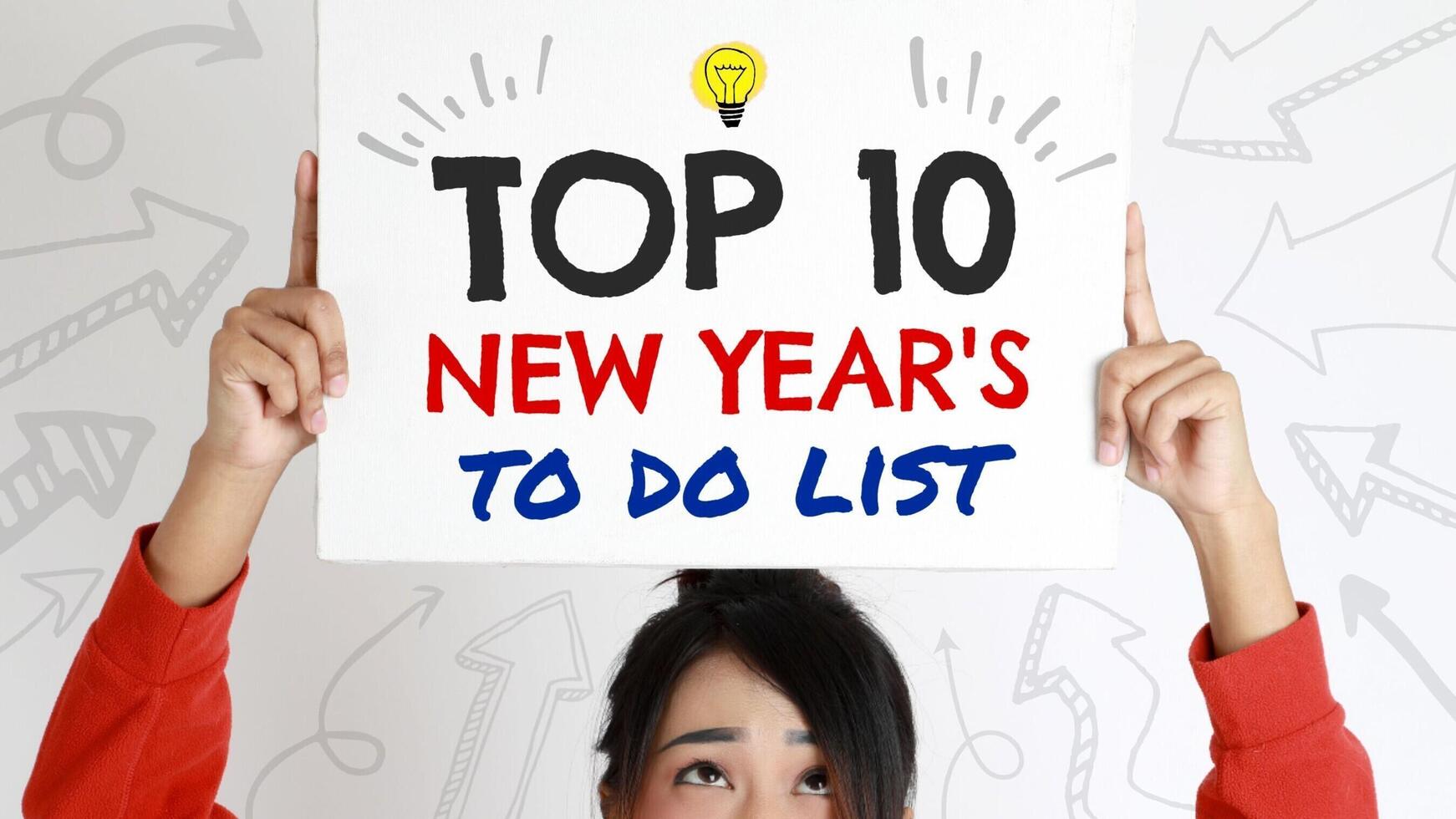 New Year Resolution and To Do List Set for Youtube Thumbnail template