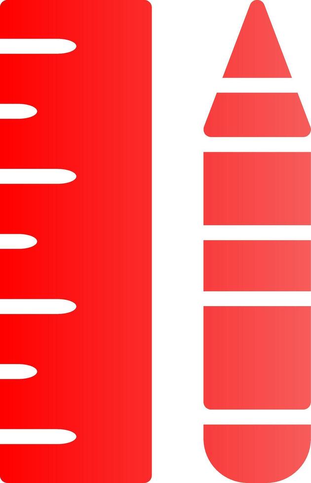 Glyph red Gradient Design vector