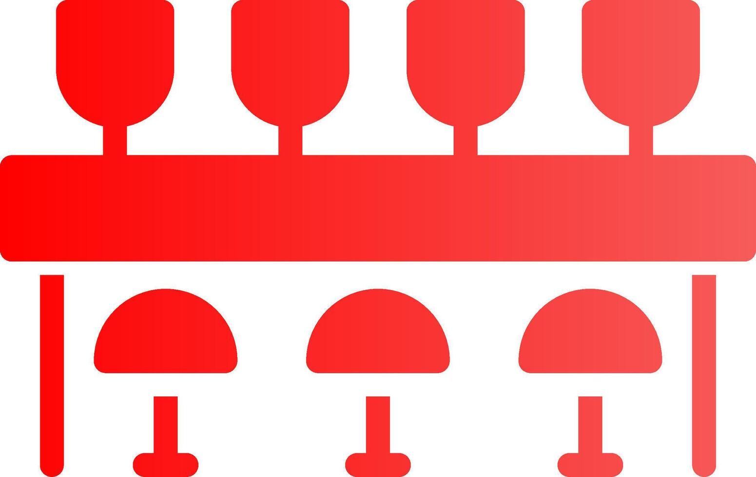 Glyph red Gradient Design vector