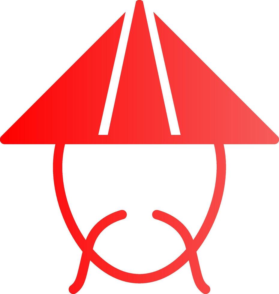 Glyph red Gradient Design vector